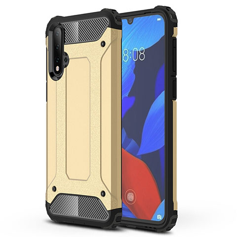 Silikon Hülle Handyhülle und Kunststoff Schutzhülle Tasche R02 für Huawei Nova 5 Gold