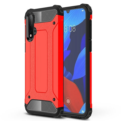 Silikon Hülle Handyhülle und Kunststoff Schutzhülle Tasche R02 für Huawei Nova 5 Pro Rot