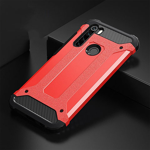 Silikon Hülle Handyhülle und Kunststoff Schutzhülle Tasche R02 für Xiaomi Redmi Note 8 Rot