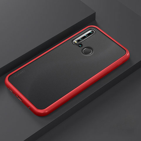 Silikon Hülle Handyhülle und Kunststoff Schutzhülle Tasche R03 für Huawei P20 Lite (2019) Rot