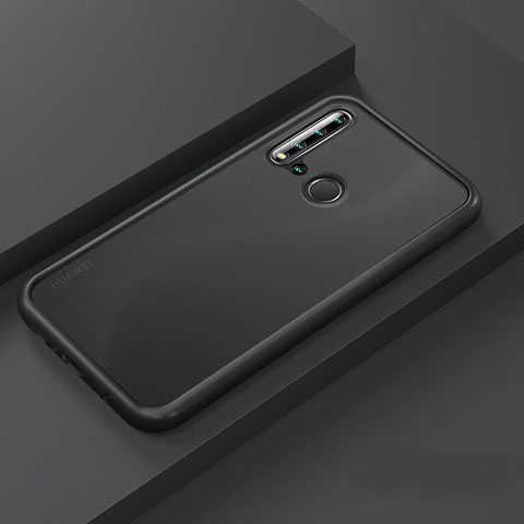 Silikon Hülle Handyhülle und Kunststoff Schutzhülle Tasche R03 für Huawei P20 Lite (2019) Schwarz