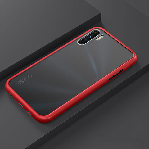 Silikon Hülle Handyhülle und Kunststoff Schutzhülle Tasche R03 für Oppo F15 Rot