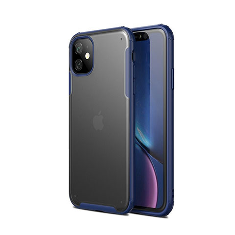 Silikon Hülle Handyhülle und Kunststoff Schutzhülle Tasche T01 für Apple iPhone 11 Blau