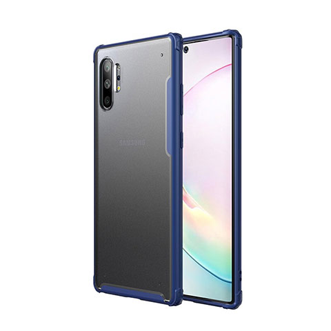 Silikon Hülle Handyhülle und Kunststoff Schutzhülle Tasche U01 für Samsung Galaxy Note 10 Plus Blau