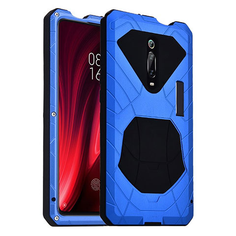 Silikon Hülle Handyhülle und Kunststoff Schutzhülle Tasche Vorder und Rückseite 360 Grad Ganzkörper R01 für Xiaomi Mi 9T Blau