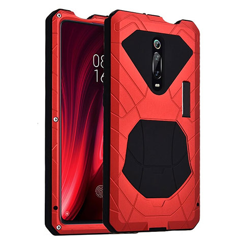 Silikon Hülle Handyhülle und Kunststoff Schutzhülle Tasche Vorder und Rückseite 360 Grad Ganzkörper R01 für Xiaomi Mi 9T Pro Rot