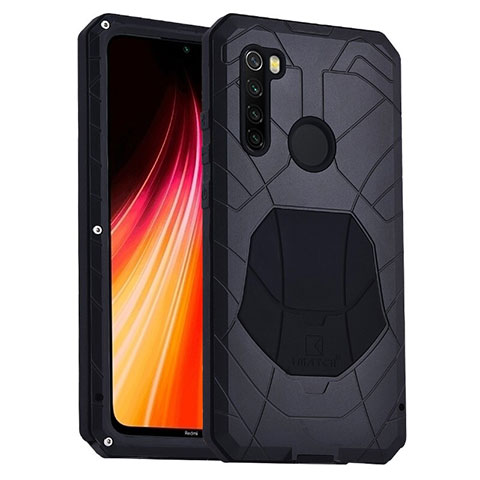 Silikon Hülle Handyhülle und Kunststoff Schutzhülle Tasche Vorder und Rückseite 360 Grad Ganzkörper R01 für Xiaomi Redmi Note 8 Schwarz