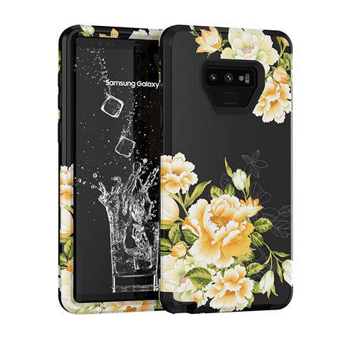 Silikon Hülle Handyhülle und Kunststoff Schutzhülle Tasche Vorder und Rückseite 360 Grad U01 für Samsung Galaxy Note 9 Schwarz