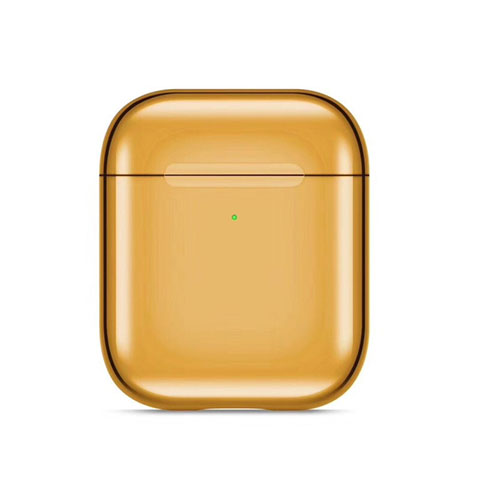 Silikon Hülle Schutzhülle Skin mit Karabiner für AirPods Ladekoffer C07 Gold