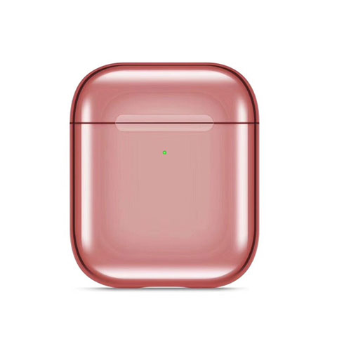 Silikon Hülle Schutzhülle Skin mit Karabiner für AirPods Ladekoffer C07 Rosegold