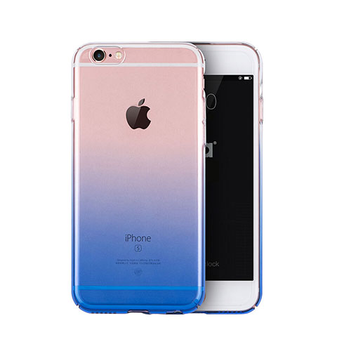 Silikon Hülle Ultra Dünn Schutzhülle Durchsichtig Farbverlauf für Apple iPhone 6S Blau