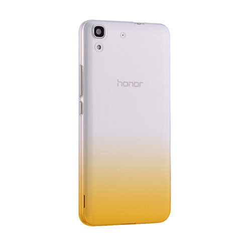 Silikon Hülle Ultra Dünn Schutzhülle Durchsichtig Farbverlauf für Huawei Honor 4A Gelb