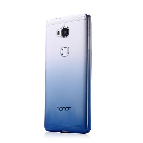 Silikon Hülle Ultra Dünn Schutzhülle Durchsichtig Farbverlauf für Huawei Honor 5X Blau