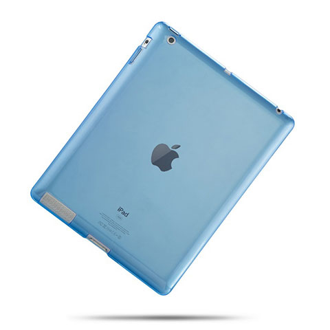 Silikon Hülle Ultra Dünn Schutzhülle Durchsichtig Transparent für Apple iPad 2 Hellblau