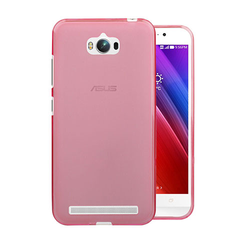 Silikon Hülle Ultra Dünn Schutzhülle Durchsichtig Transparent für Asus Zenfone Max ZC550KL Rosa