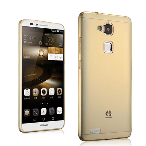 Silikon Hülle Ultra Dünn Schutzhülle Durchsichtig Transparent für Huawei Mate 7 Gold