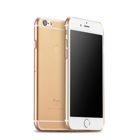 Silikon Hülle Ultra Dünn Schutzhülle Durchsichtig Transparent Matt für Apple iPhone 6S Gold