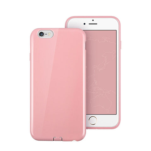 Silikon Schutzhülle Gummi Tasche für Apple iPhone 6 Plus Rosa