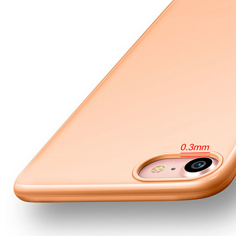 Silikon Schutzhülle Gummi Tasche für Apple iPhone 7 Orange