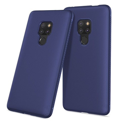 Silikon Schutzhülle Gummi Tasche Köper für Huawei Mate 20 Blau