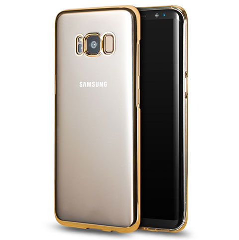 Silikon Schutzhülle Rahmen Tasche Durchsichtig Transparent für Samsung Galaxy S8 Gold