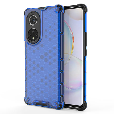 Silikon Schutzhülle Rahmen Tasche Hülle Durchsichtig Transparent 360 Grad Ganzkörper AM1 für Huawei Nova 9 Pro Blau