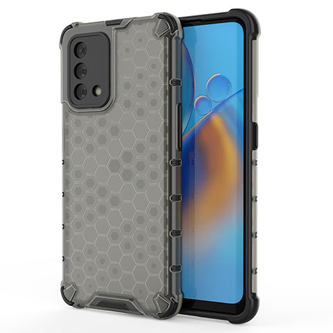 Silikon Schutzhülle Rahmen Tasche Hülle Durchsichtig Transparent 360 Grad Ganzkörper AM1 für Oppo A95 4G Schwarz