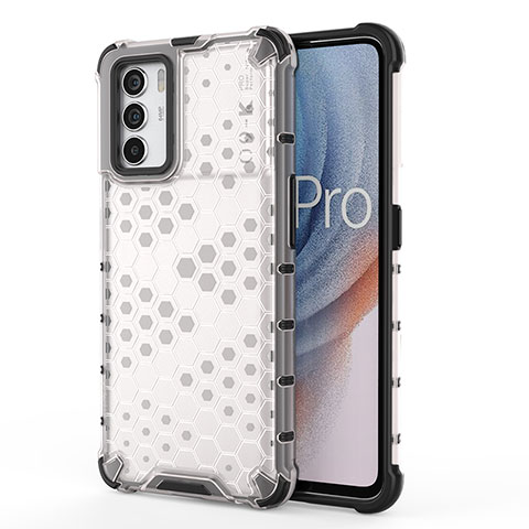 Silikon Schutzhülle Rahmen Tasche Hülle Durchsichtig Transparent 360 Grad Ganzkörper AM1 für Oppo K9 Pro 5G Weiß