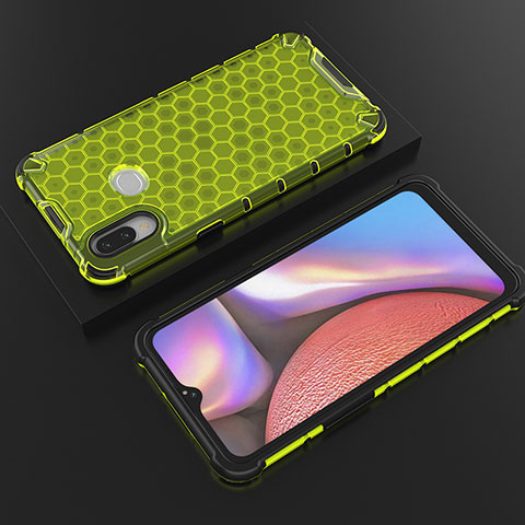 Silikon Schutzhülle Rahmen Tasche Hülle Durchsichtig Transparent 360 Grad Ganzkörper AM1 für Samsung Galaxy M01s Grün
