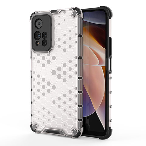 Silikon Schutzhülle Rahmen Tasche Hülle Durchsichtig Transparent 360 Grad Ganzkörper AM1 für Xiaomi Mi 11i 5G (2022) Weiß