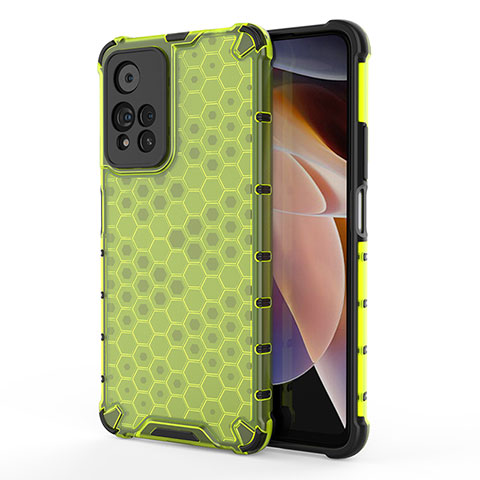 Silikon Schutzhülle Rahmen Tasche Hülle Durchsichtig Transparent 360 Grad Ganzkörper AM1 für Xiaomi Poco X4 NFC Grün