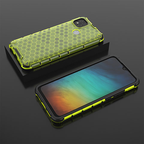 Silikon Schutzhülle Rahmen Tasche Hülle Durchsichtig Transparent 360 Grad Ganzkörper AM2 für Xiaomi POCO C3 Grün