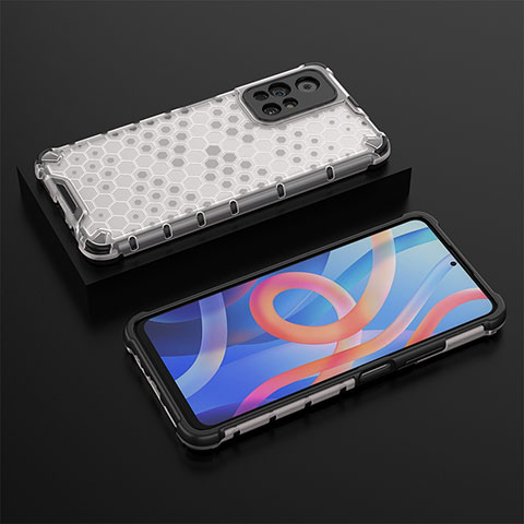 Silikon Schutzhülle Rahmen Tasche Hülle Durchsichtig Transparent 360 Grad Ganzkörper AM2 für Xiaomi Redmi Note 11S 5G Weiß