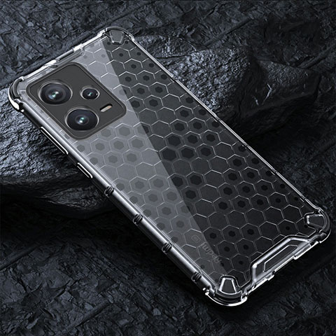 Silikon Schutzhülle Rahmen Tasche Hülle Durchsichtig Transparent 360 Grad Ganzkörper AM3 für Xiaomi Redmi Note 12 Pro+ Plus 5G Weiß