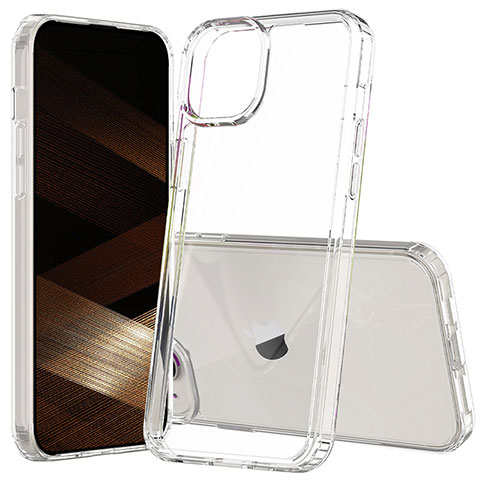 Silikon Schutzhülle Rahmen Tasche Hülle Durchsichtig Transparent 360 Grad Ganzkörper ZJ1 für Apple iPhone 15 Plus Klar