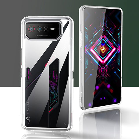 Silikon Schutzhülle Rahmen Tasche Hülle Durchsichtig Transparent 360 Grad Ganzkörper ZJ5 für Asus ROG Phone 6 Pro Klar