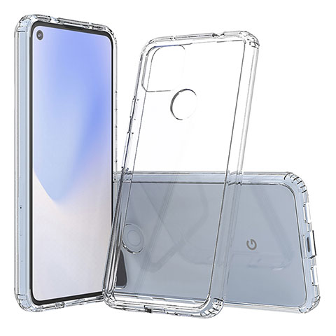 Silikon Schutzhülle Rahmen Tasche Hülle Durchsichtig Transparent 360 Grad Ganzkörper ZJ5 für Google Pixel 4a 5G Klar