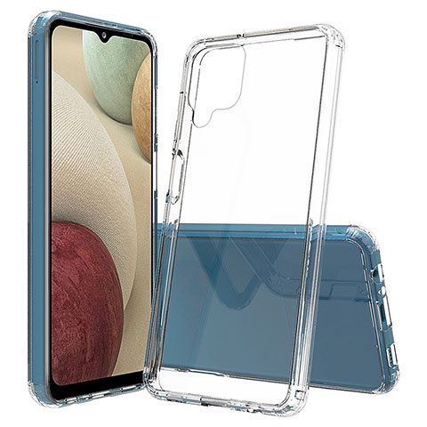 Silikon Schutzhülle Rahmen Tasche Hülle Durchsichtig Transparent 360 Grad Ganzkörper ZJ5 für Samsung Galaxy A12 5G Klar