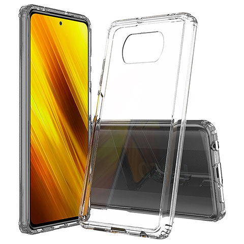 Silikon Schutzhülle Rahmen Tasche Hülle Durchsichtig Transparent 360 Grad Ganzkörper ZJ5 für Xiaomi Poco X3 Pro Klar