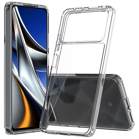 Silikon Schutzhülle Rahmen Tasche Hülle Durchsichtig Transparent 360 Grad Ganzkörper ZJ5 für Xiaomi Poco X4 Pro 5G Klar