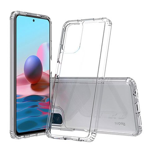 Silikon Schutzhülle Rahmen Tasche Hülle Durchsichtig Transparent 360 Grad Ganzkörper ZJ5 für Xiaomi Redmi Note 10 4G Klar