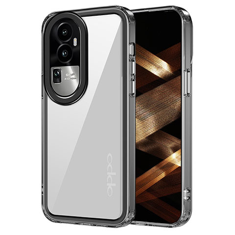 Silikon Schutzhülle Rahmen Tasche Hülle Durchsichtig Transparent AC1 für Oppo Reno10 Pro+ Plus 5G Schwarz