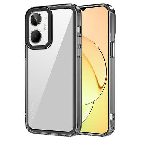 Silikon Schutzhülle Rahmen Tasche Hülle Durchsichtig Transparent AC1 für Realme 10 4G Schwarz