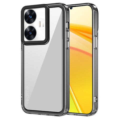 Silikon Schutzhülle Rahmen Tasche Hülle Durchsichtig Transparent AC1 für Realme Narzo N55 Schwarz