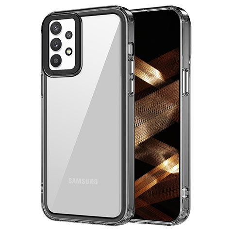 Silikon Schutzhülle Rahmen Tasche Hülle Durchsichtig Transparent AC1 für Samsung Galaxy A32 4G Schwarz