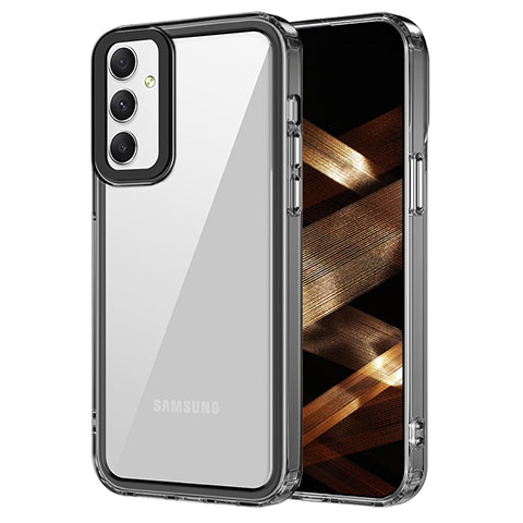 Silikon Schutzhülle Rahmen Tasche Hülle Durchsichtig Transparent AC1 für Samsung Galaxy A34 5G Schwarz