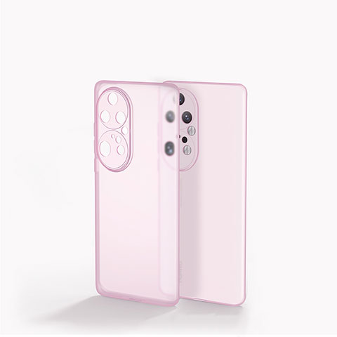 Silikon Schutzhülle Rahmen Tasche Hülle Durchsichtig Transparent für Huawei P50 Pro Rosa