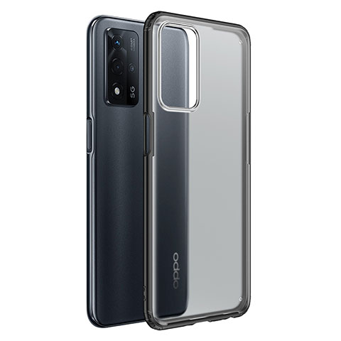 Silikon Schutzhülle Rahmen Tasche Hülle Durchsichtig Transparent für Oppo A93s 5G Schwarz