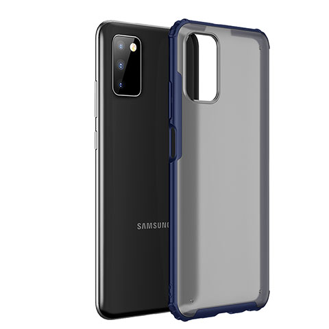 Silikon Schutzhülle Rahmen Tasche Hülle Durchsichtig Transparent für Samsung Galaxy A02s Blau