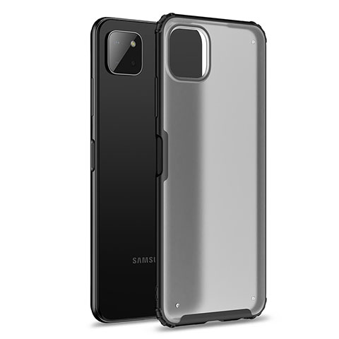 Silikon Schutzhülle Rahmen Tasche Hülle Durchsichtig Transparent für Samsung Galaxy A22 5G Schwarz